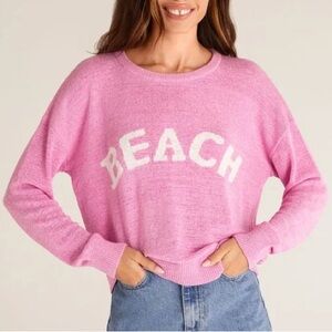 Z Supply pink Beach pullover crewneck knit lightweight sweater size large